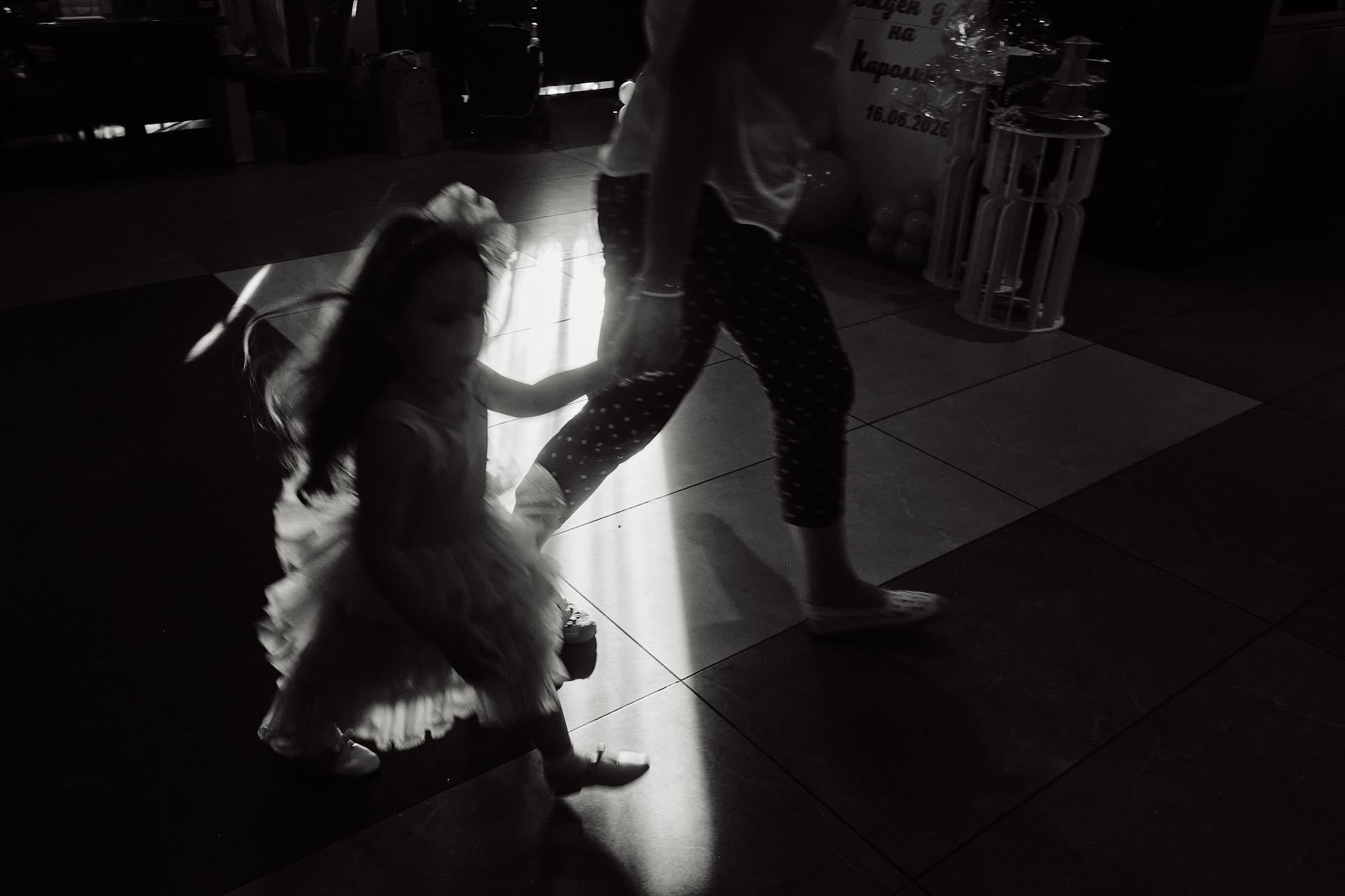 A fleeting reflection during a family celebration